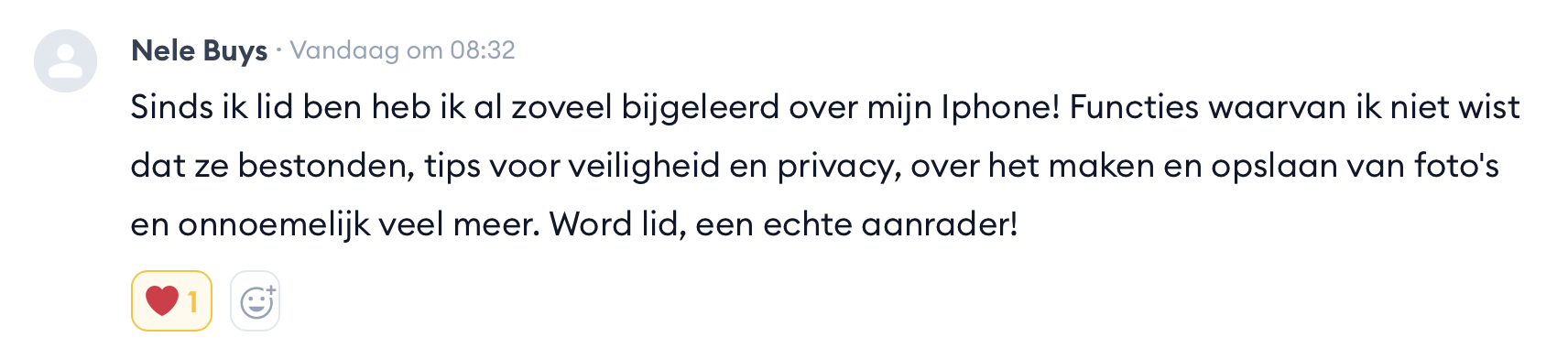 Ervaring van Nele